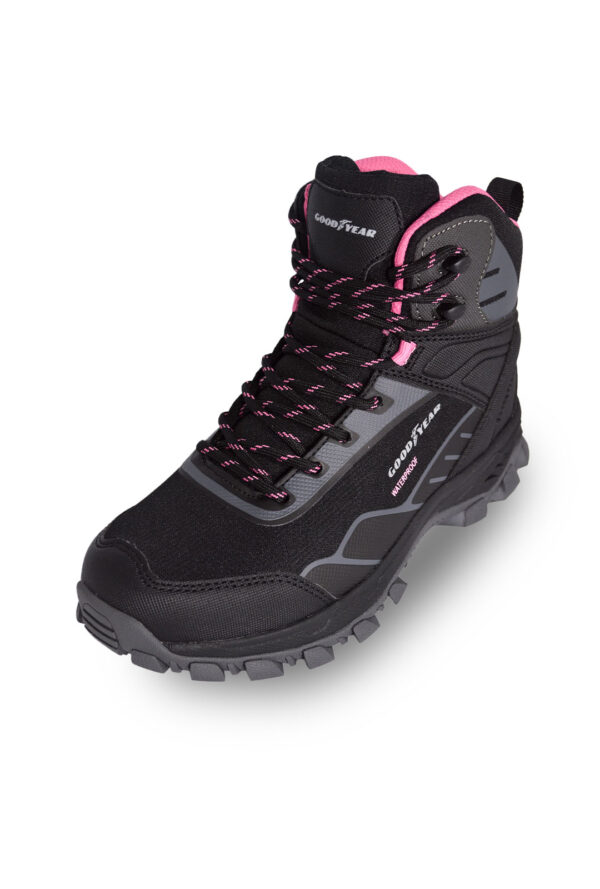 Bota Mujer Goodyear Black/Pink WATERPROOF BAER W