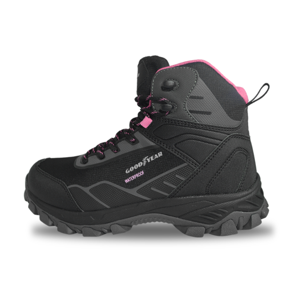 Bota Mujer Goodyear Black/Pink WATERPROOF BAER W